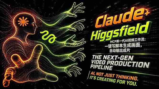 （18345期）Claude+Higgsfield MCP新一代AI视频工作流：一键写脚本生成画面，自动输出成片-极速网创