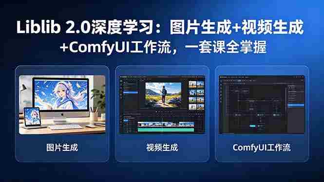 （18349期）Liblib 2.0深度学习：图片生成+视频生成+ComfyUI工作流，一套课全掌握-极速网创