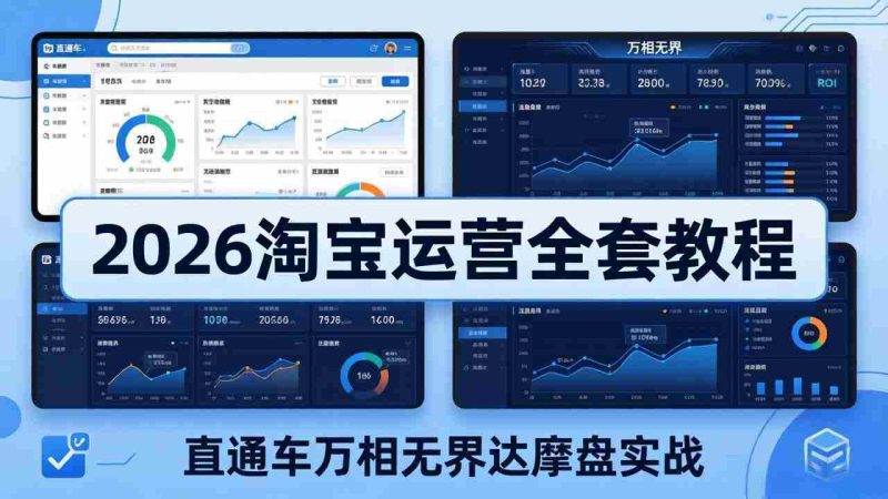 （18308期）2026淘宝运营全套教程(更新5月3日)，直通车万相无界达摩盘实战，从基础到进阶提升流量转化-极速网创