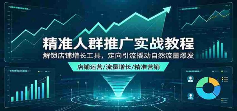 精准人群推广实战教程：解锁店铺增长工具，定向引流撬动自然流量爆发-极速网创