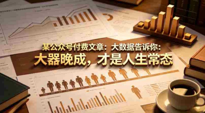 某公众号付费文章：大数据告诉你：大器晚成，才是人生常态-极速网创