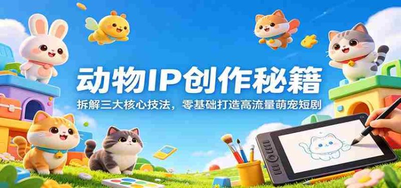 动物IP创作秘籍：拆解三大核心技法，零基础打造高流量萌宠短剧-极速网创