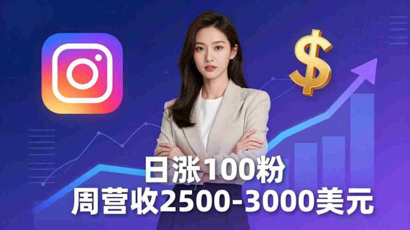 （18299期）想做数字产品？Sheri亲授：日涨100粉、每周2500至3000美元的营收，Instagram躺着赚-极速网创