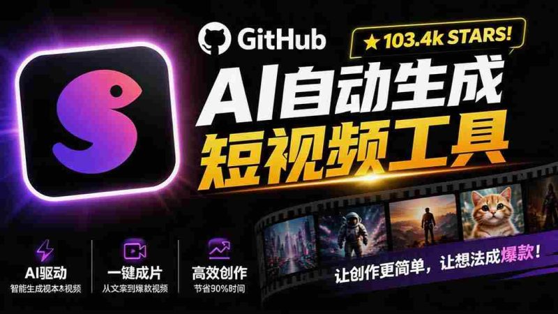 (19896期)Github上 103.4k stars 项目!AI自动生成短视频工具,输入主题即可生成文案配音字幕 MoneyPrinterTurbo-极速网创